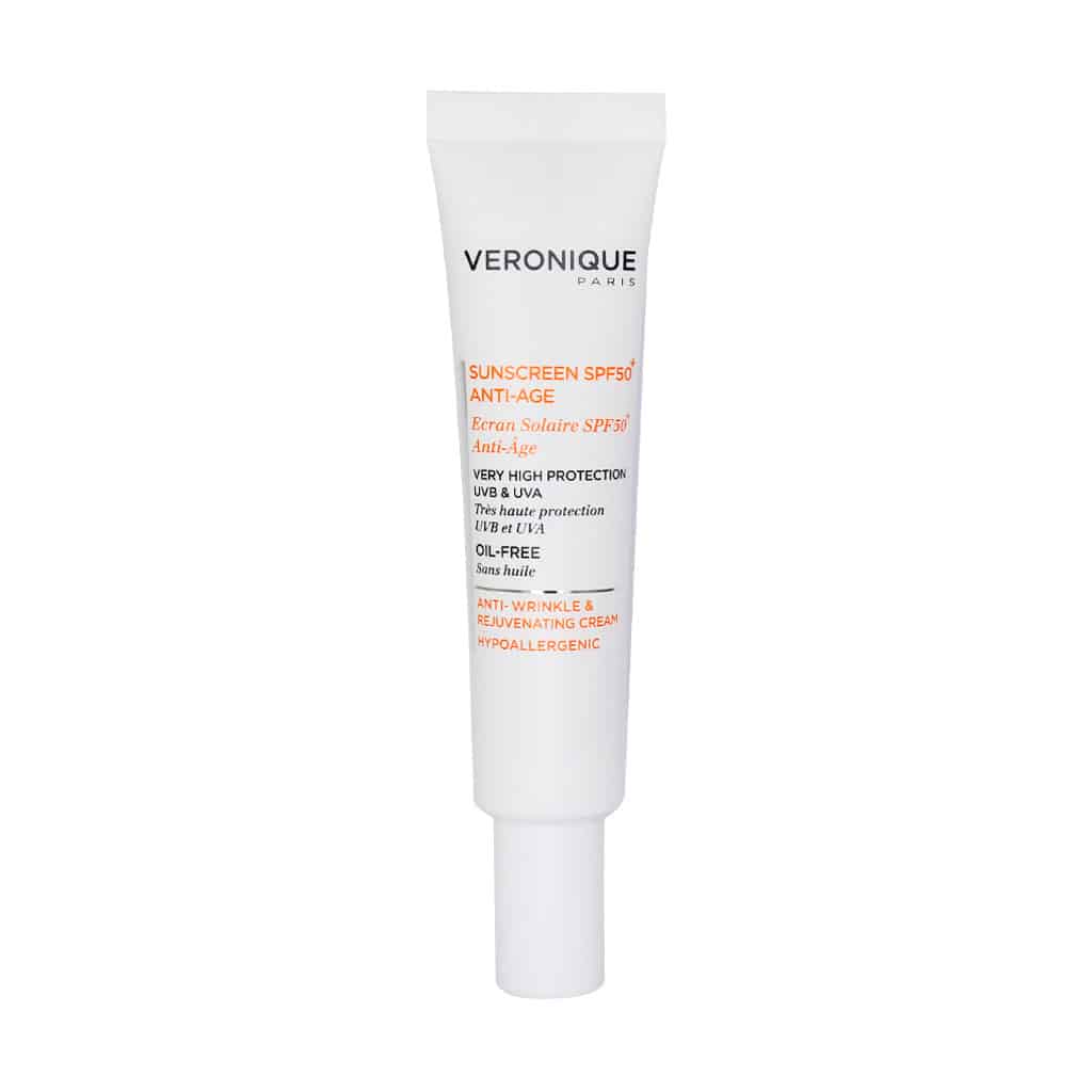 کرم ضد آفتاب بهبود دهنده چروک SPF50 ور veronique sunscreen spf50 anti age cream 40ml